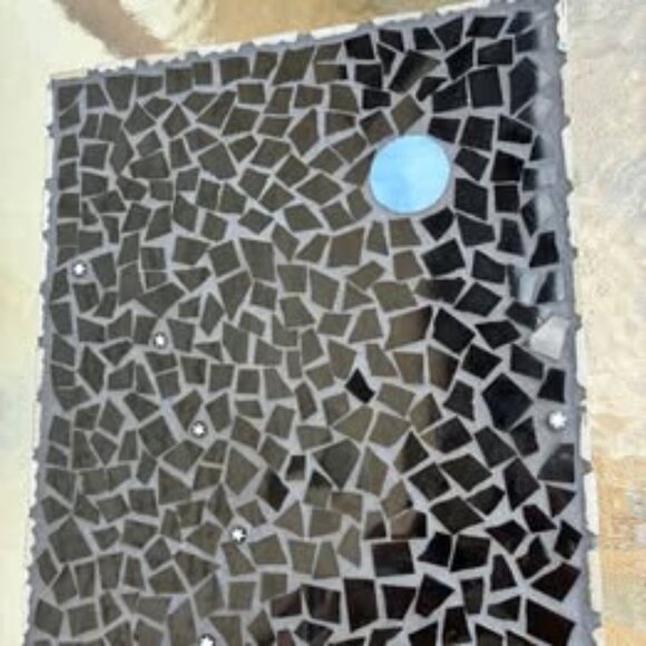 Handmade Winter Tile Mosiac Scene Wall Hanging - Picture 3 of 11